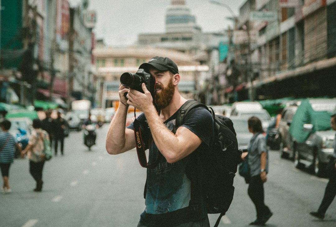 Photographer creating professional visual content