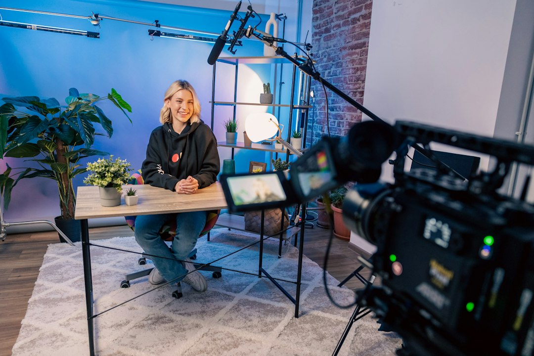 Professional studio video production for social media content